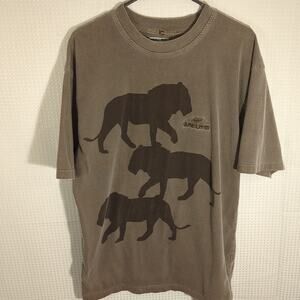 Vintage African Nature Company T Shirt Large Brown Lion Graphic Safari S Africa